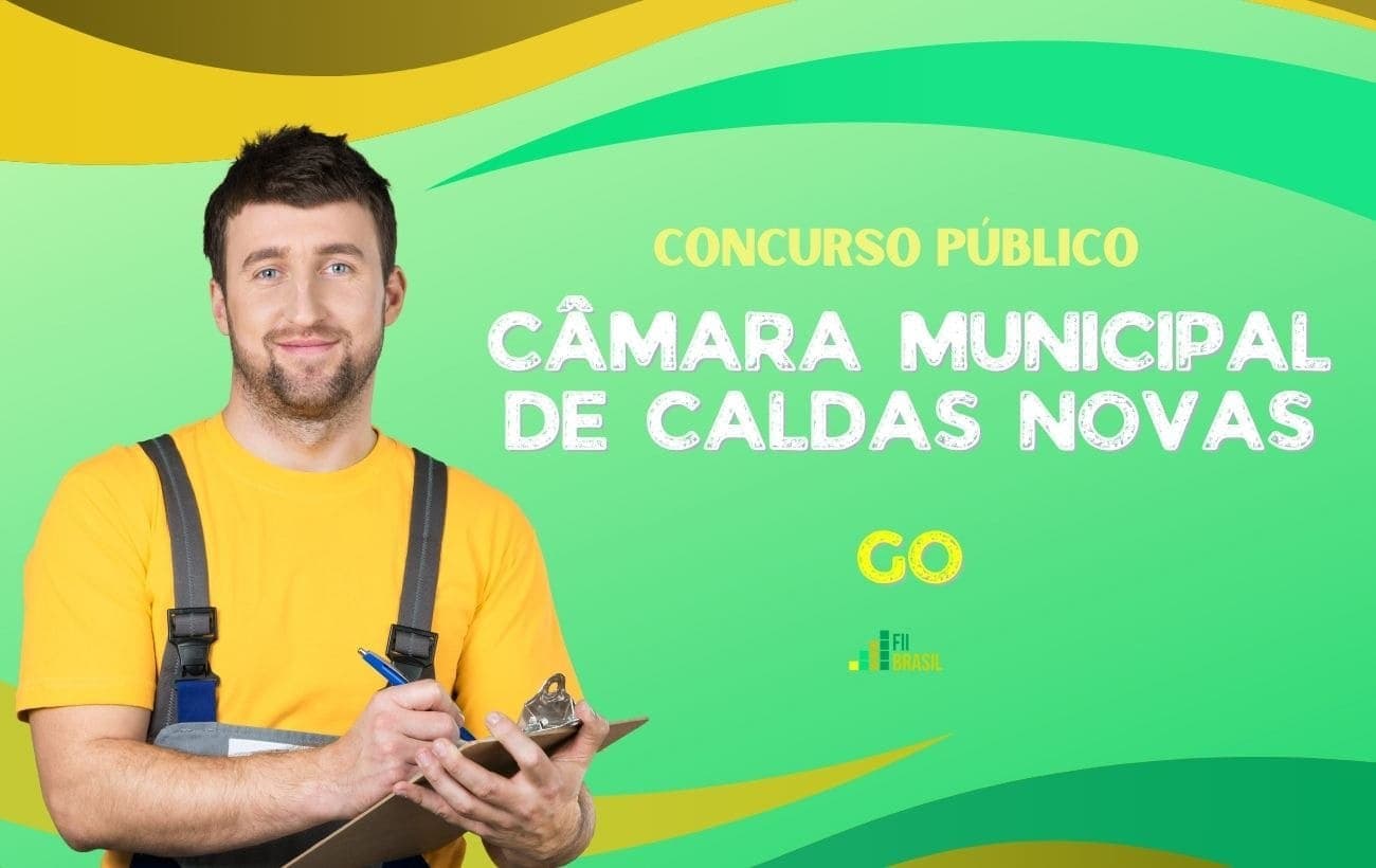 Divulgado Concurso da Câmara de Caldas Novas com 17 vagas; confira edital publicado pelo Instituto Verbena