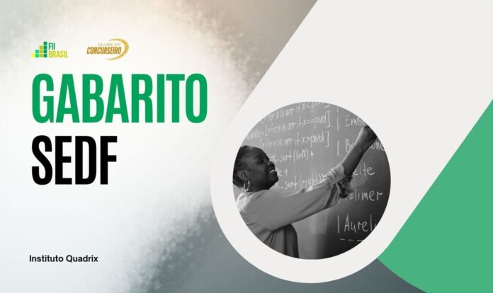 Gabarito SEDF Distrito Federal processo seletivo